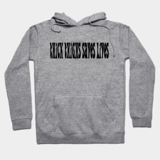 THICK THIGHS SAVES LIVES - IN BLACK - FETERS AND LIMERS – CARIBBEAN EVENT DJ GEAR Hoodie